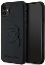 Telefoniümbris Karl Lagerfeld Rubber Karl Head 3D KLHCN613DRKNK, Apple iPhone 11/Xr, must