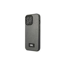 Karl Lagerfeld Saffiano Plaque KLHCP13LSFMP2DG ümbris, Apple iPhone 13 Pro, hõbedane