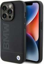 Telefoniümbris BMW BMHCP15LSLLBK Leather Hot Stamp, Apple iPhone 15 Pro, must