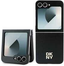 Telefoniümbris DKNY PU Leather Stack Logo, Samsung Galaxy Z Flip 6, must