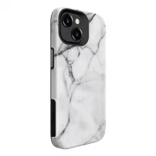 Telefoniümbris Evelatus Armor Case TPU+PC Customized Print Design, Apple iPhone 15 Plus, Marble White