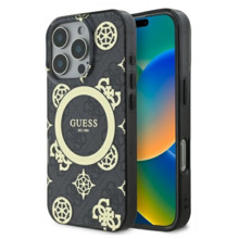 Telefoniümbris Guess GUHMP16LH4PYEEK, Apple iPhone 16 Pro, must IML Peony On 4G Background MagSafe