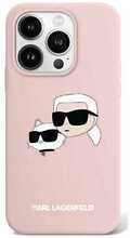 Karl Lagerfeld Silicone Karl & Choupette MagSafe ümbris KLHMP15XSKCHPPLP, Apple iPhone 15 Pro Max, roosa