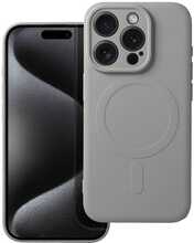 OEM Silicone Mag Cover ümbris, iPhone 15 Pro, titaanihall