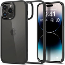 Telefoniümbris Spigen Ultra Hybrid, Apple iPhone 16 Pro, matt must