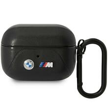 Kõrvaklappide ümbris BMW BMAP22PVTK Leather Curved Line, Apple AirPods Pro, must