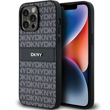 Telefoniümbris DKNY Leather Mono Stripe & Metal Logo DKHCP14XPRTHSLK, Apple iPhone 14 Pro Max, must