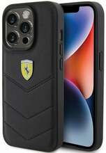 Telefoniümbris Ferrari FEHCP15LRDUK Hardcase Quilted Metal Logo, Apple iPhone 15 Pro, must