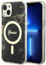 Telefoniümbris Guess Golden Marble MagSafe GUHMP14MHTMRSK, Apple iPhone 14 Plus, must
