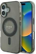 Telefoniümbris Guess IML Rhinestones MagSafe, Apple iPhone 16 Plus, must