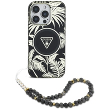 Telefoniümbris Guess Palm Trees Triangle Pearl Strap MagSafe, Apple iPhone 16, must