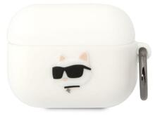 Karl Lagerfeld KLAPRUNCHH silikoonümbris Choupette Head 3D, Apple AirPods Pro, valge