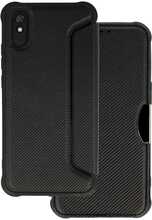 Razor Carbon Book telefoniümbris, Xiaomi Redmi 9A, must, TOPT