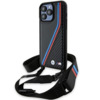 Telefoniümbris BMW M Edition Carbon Tricolor Lines & Strap BMHCP15L23PSVTK, Apple iPhone 15 Pro, must