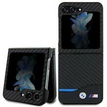 Telefoniümbris BMW Leather Carbon BMHCZF522NBCK, Samsung Galaxy Z Flip 5, must