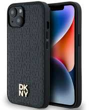 DKNY Leather Monogram Pattern Metal Logo MagSafe ümbris DKHMP14SPSHRPSK, Apple iPhone 13/14/15, must