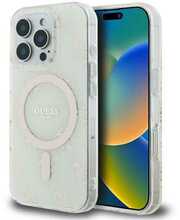 Telefoniümbris Guess IML 4G Background MagSafe GUHMP16LH4DTEH, Apple iPhone 16 Pro, valge