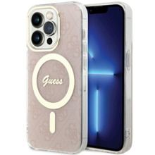 Telefoniümbris Guess IML 4G MagSafe GUHMP15LH4STP, Apple iPhone 15 Pro, roosa