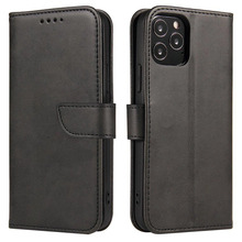 Telefoniümbris Hurtel Magnet Case elegant, Poco M4 Pro 5G, must, kaanega ja alusega