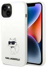 Telefoniümbris Karl Lagerfeld KLHCP14MSNCHBCH Silicone Choupette, Apple iPhone 14 Plus, valge