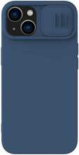 Telefoniümbris Nillkin CamShield Silky Silicone, Apple iPhone 15 Plus, tumesinine