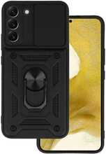 Slide Camera Armor ümbris, Samsung Galaxy S22 Plus, must, Topt