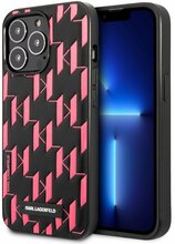Telefoniümbris Karl Lagerfeld Monogram Plaque KLHCP13XMNMP1P, Apple iPhone 13 Pro Max, must/roosa