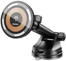 Telefonihoidja autosse Dudao F12MAX+, 15W juhtmevaba laadijaga, must