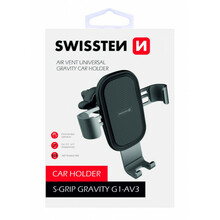Telefonihoidja autosse Swissten S-GRIP G1-AV3, hõbe/must