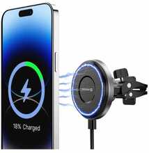 Magnetiline telefonihoidja autosse Swissten Airhold, juhtmevaba laadimisega 15W/7.5W, MagSafe ühilduv