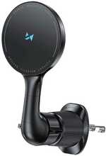 Telefonihoidja autosse Wozinsky WCT5-6S4Y, Qi/MagSafe 15W induktiivlaadijaga, must
