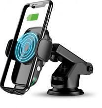 Telefonihoidja autosse Aligator K2, must, juhtmevaba laadimisega 15W