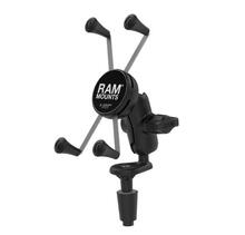 Telefonihoidja RAM MOUNTS X-Grip, suur, mootorratta kahvli varre alusega
