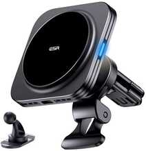 Magnetiline telefonihoidja autosse ESR Halolock Qi2, must, MagSafe 15W induktsioonlaadijaga