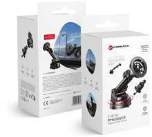 Magnetiline telefonihoidja autosse Forcell F-Grip PrecisionX, must, MagSafe ühilduv