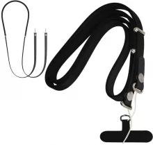 Telefoni rihm Toptel Crossbody Strap, must