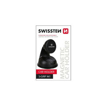 Telefonihoidja Swissten S-GRIP M1, must, magnetiga ja 360 pööratav