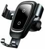 Telefonihoidja autosse Baseus WXYL-B0A, must, juhtmevaba laadimisega