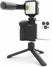 Telefonihoidiku komplekt Digipower Follow Me Vlogging kit DPS-VLG4, must