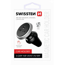 Telefoni hoidik autosse Swissten S-Grip AV-M9, must/hõbe