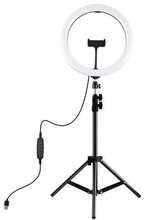 LED rõngaslamp Puluz 30cm, koos statiivi ja telefonihoidjaga, USB