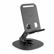 Alumiiniumist telefoni ja tahvelarvuti alus Puro Tilt Pro, tumehall