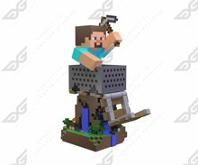 Telefoni ja kontrolleri hoidik Cable Guys Minecraft Steve