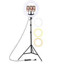 LED rõngas Riff BD560, 56cm, 67W, 3 telefonihoidjaga ja BT kaugjuhtimispuldiga