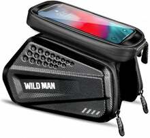 Jalgratta raamikott telefonile Wildman Hardpouch XXL, must