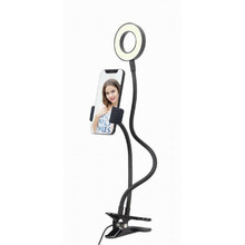 Selfie rõngaslamp telefonihoidjaga Gembird LED-RING4-PH-01, must