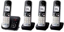 Juhtmevaba telefon Panasonic KX-TG6824GB, must