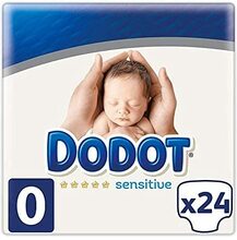 Mähkmed Dodot Sensitive Newborn suurus 0, 1-3 kg, 24 tk