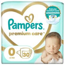 Mähkmed Pampers Premium Care, suurus 0, 3 kg, 30 tk
