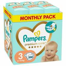 Mähkmed Pampers Premium Care, suurus 3, 6 - 10 kg, 200 tk